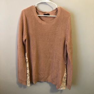 Forever 21 Blush Pink Lace Sweater